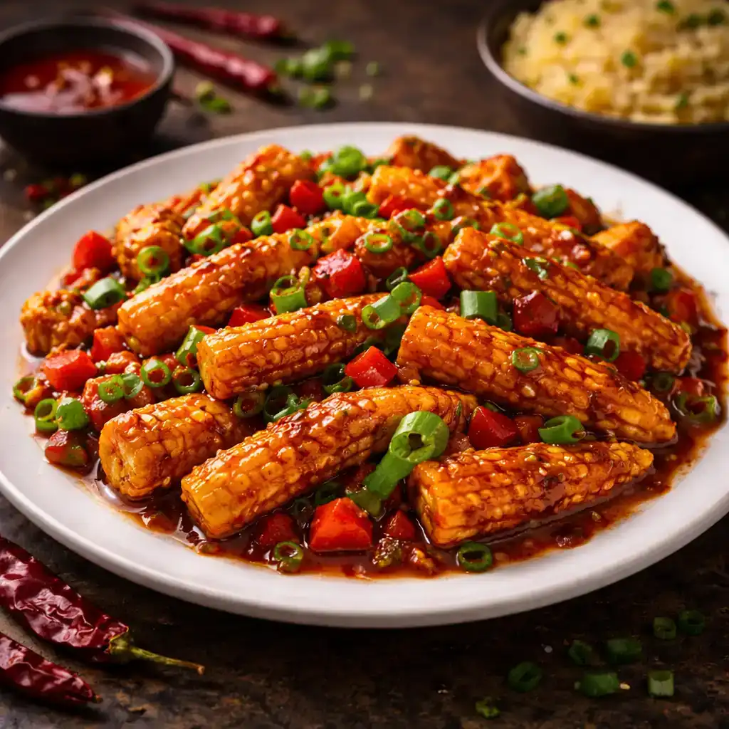 Chill baby corn at Hashtag India